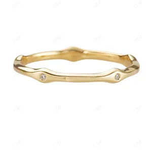 0.025ctw Round Lab Diamond Golden Eternity Band