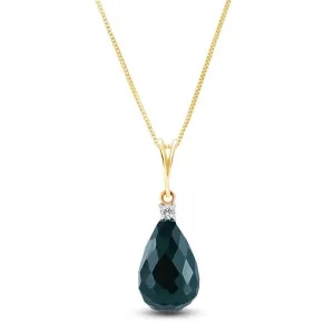 8.85 Carat 14K Solid Yellow Gold Jada Emerald Diamond Necklace