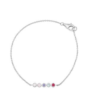 Bauble Birthstone Bracelet - 14K White Gold