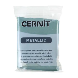 Cernit Metallic Polymer Clay - Turquoise Gold 2oz (56g) block