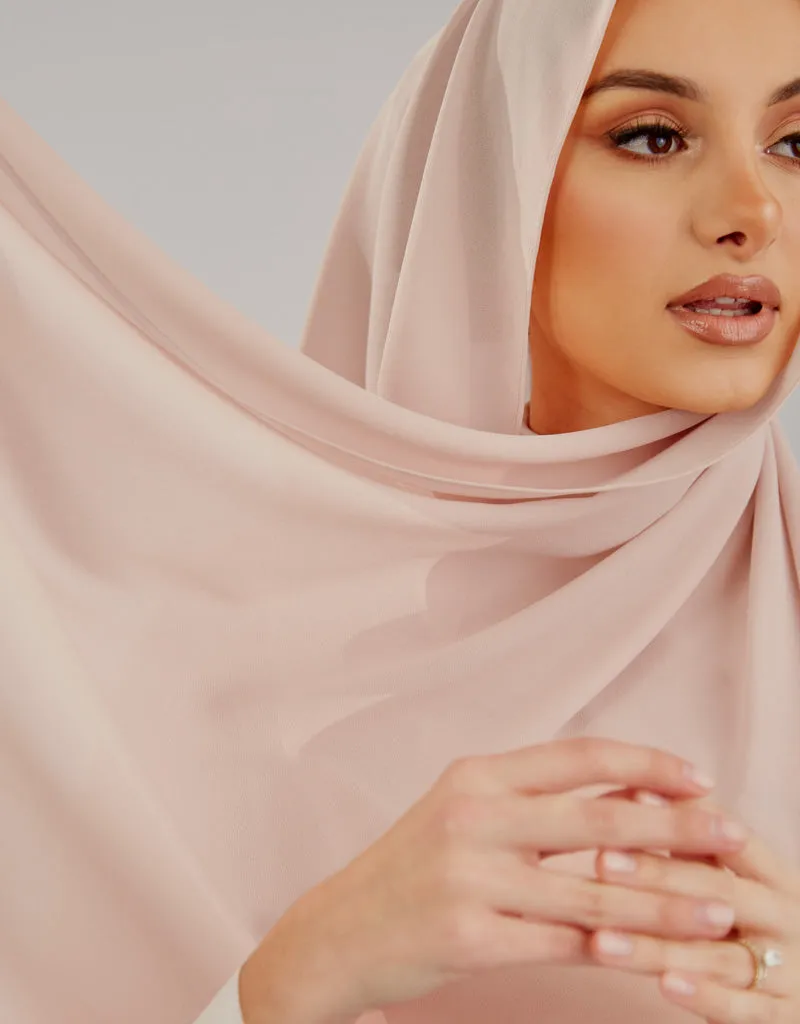 Chiffon Shawl - Shades of Light Pink