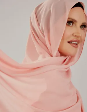 Chiffon Shawl - Shades of Light Pink