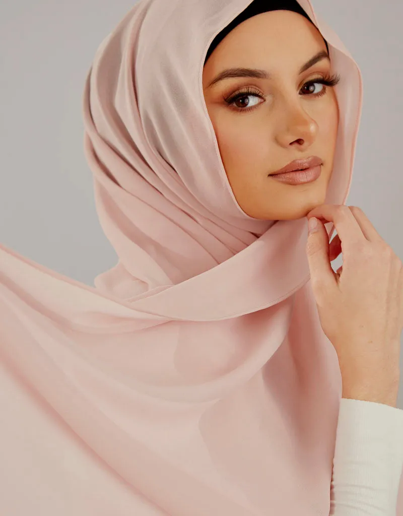 Chiffon Shawl - Shades of Light Pink