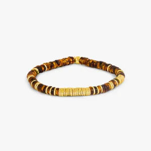 Constellation Bracelet In Yellow Gold & Tiger Eye