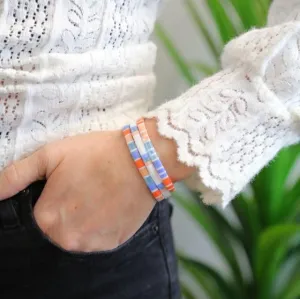 COOL SUMMER - 3 Tila Bead Bracelet Stack