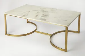 Corsini  Marble & Metal Coffee Table in Multi-Color  4446389