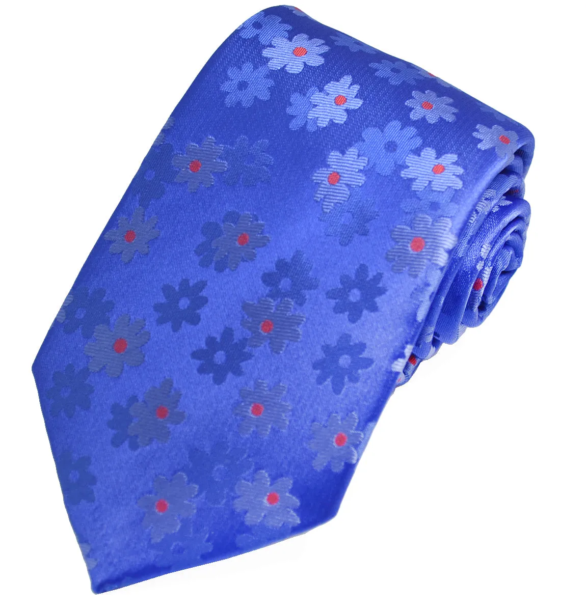 Deep Ultramarine Floral Men's Necktie