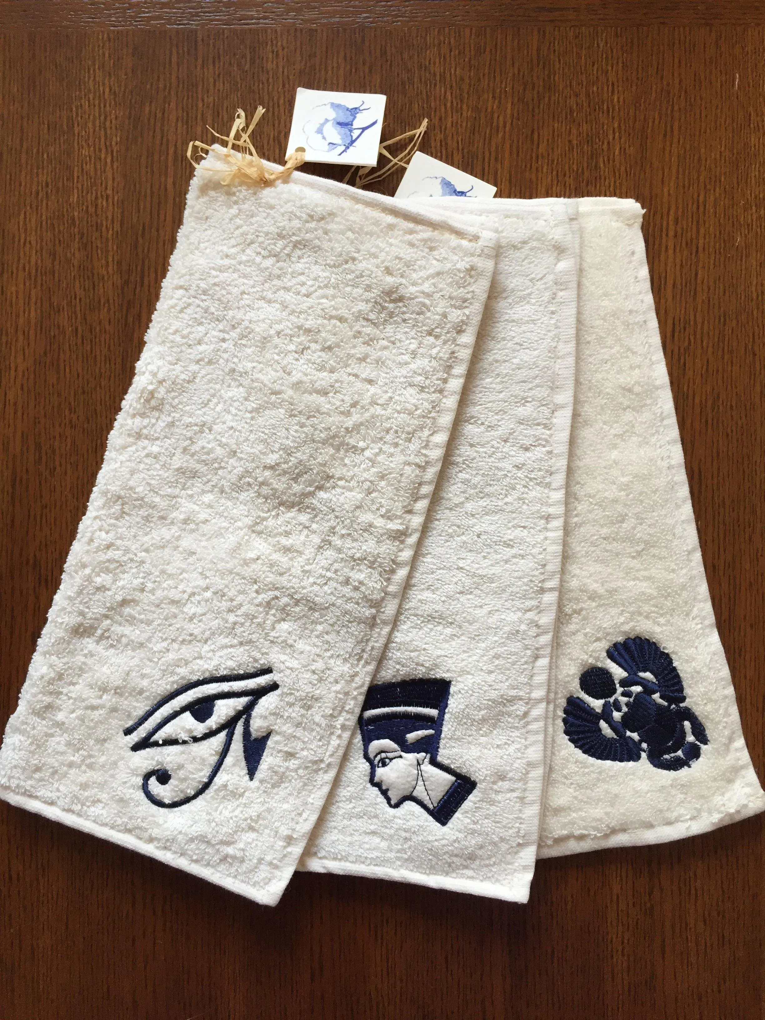 Egyptian Cotton Hand Towel - Scarab