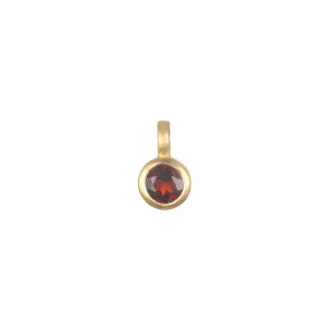 Garnet Bezel Charm