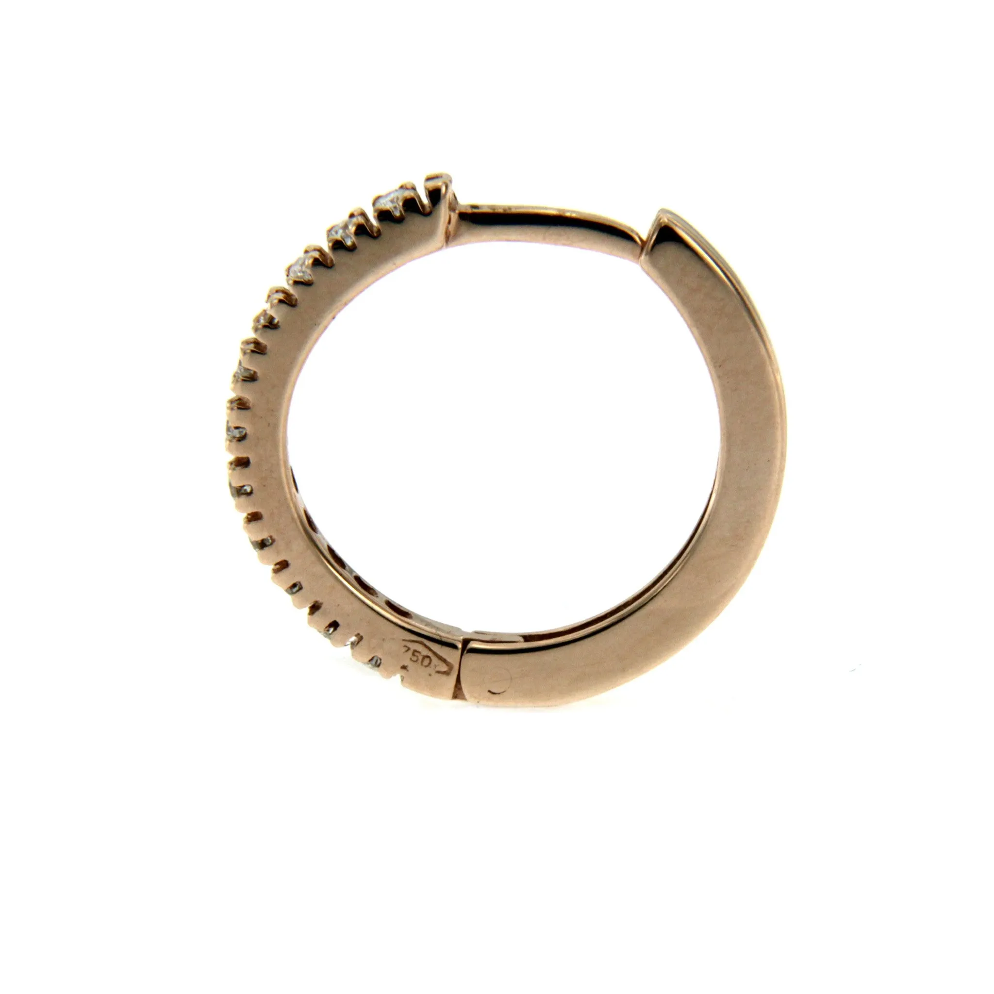 Gold Diamond Hoop Earrings