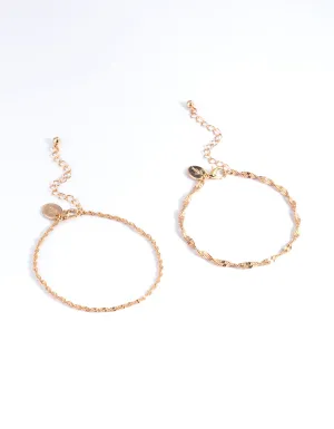 Gold Rope Bracelet Pack