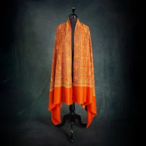 Hand Embroidered Eco-Toosh Roopwati Shawl 'Hanuman'