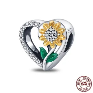 Heart with Flower Charm