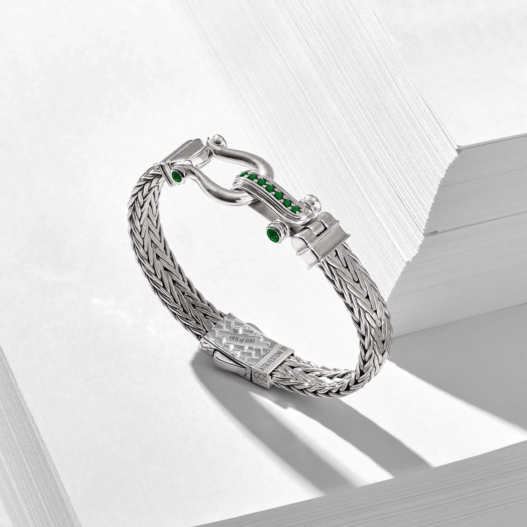 Iconic Emerald Woven Bangle