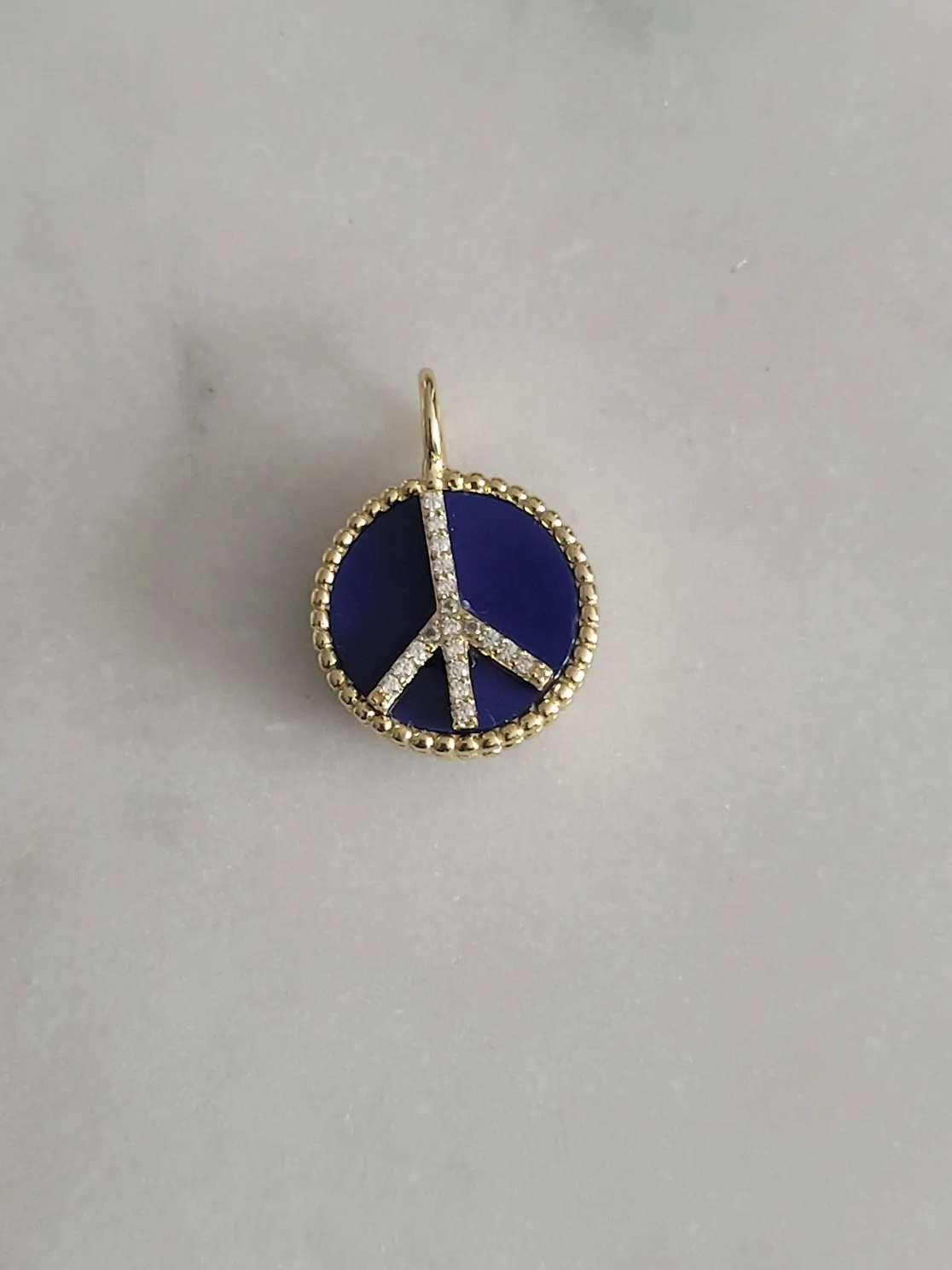 Lapis Peace Charm