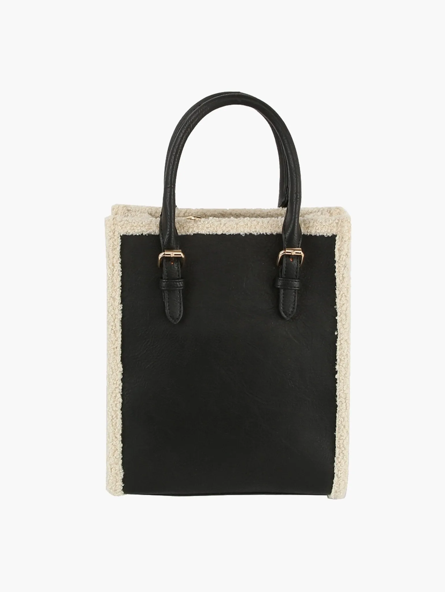 LQ327 Bianca Sherpa Lined Mini Tote/Satchel