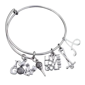 Personalized Golf Bangle Bracelet