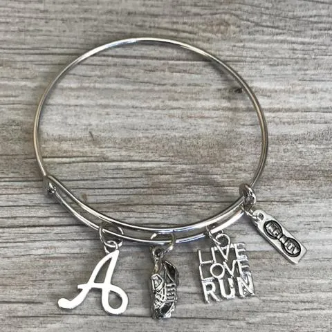 Personalized Runner Bangle Bracelet