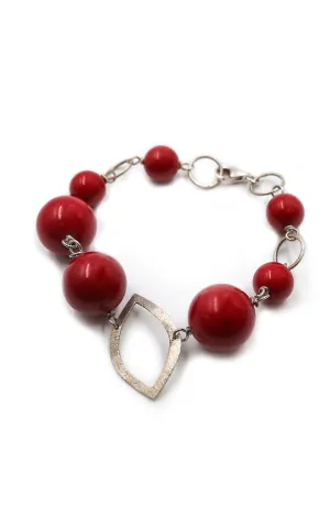 Red Bamboo Coral Bracelet