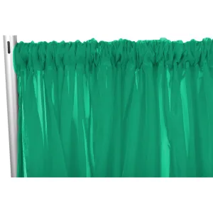 Sheer Voile Flame Retardant (FR) 10ft H x 118" W Drape/Backdrop Curtain Panel - Emerald Green