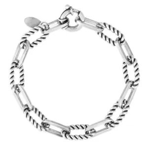 Sterling Silver 7.5" Oval Open Link Bracelet