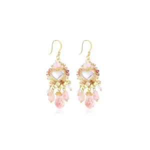 Swinging Chalce Pink Earrings