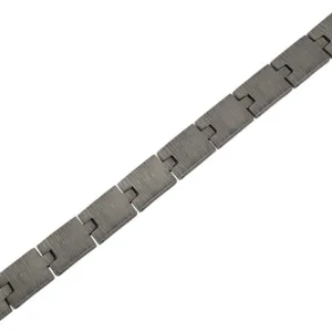 Titanium Bracelet with Treebark Finish 8.5 Inches