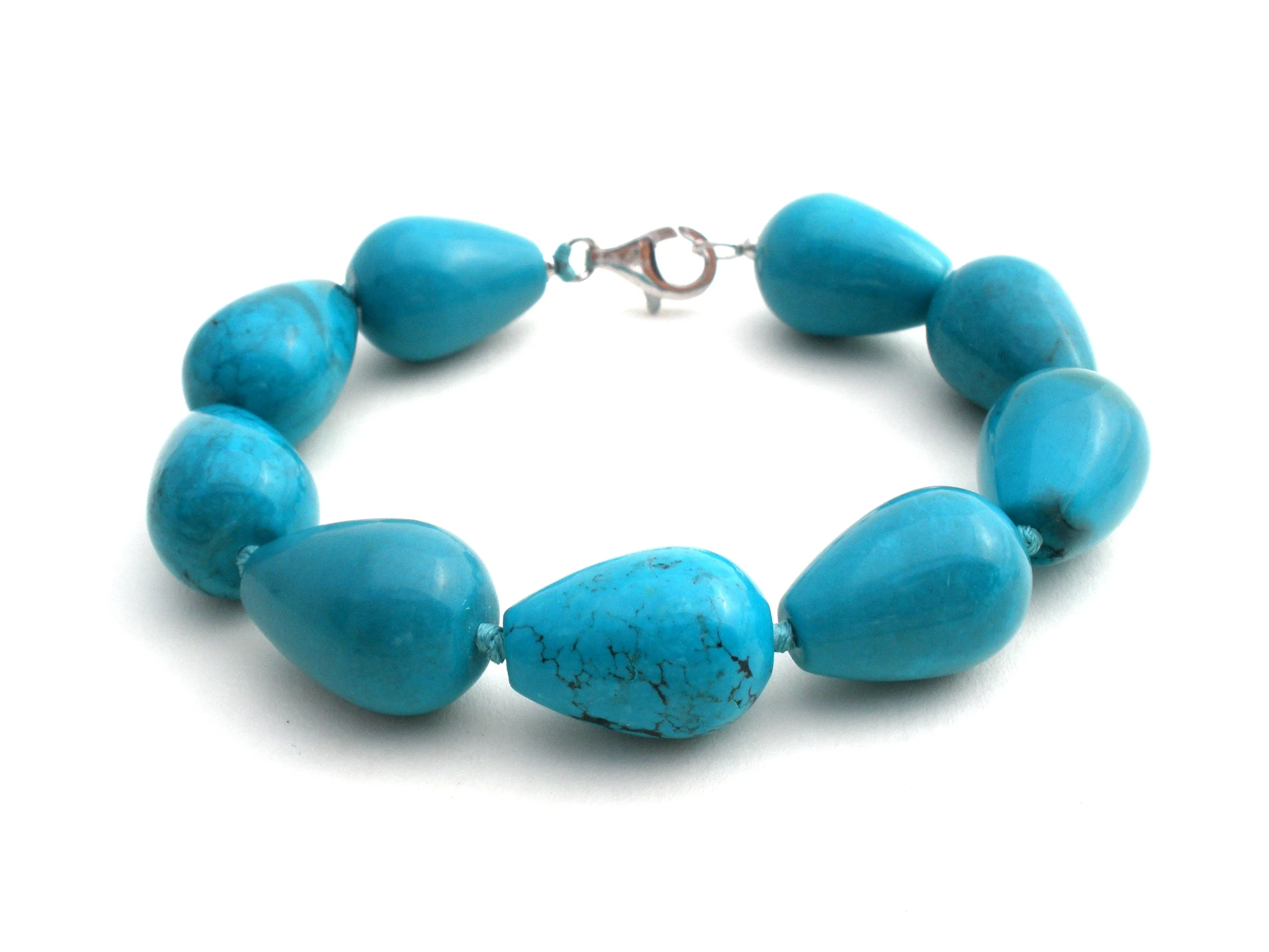 Turquoise Nugget Bead Bracelet BY TGGC