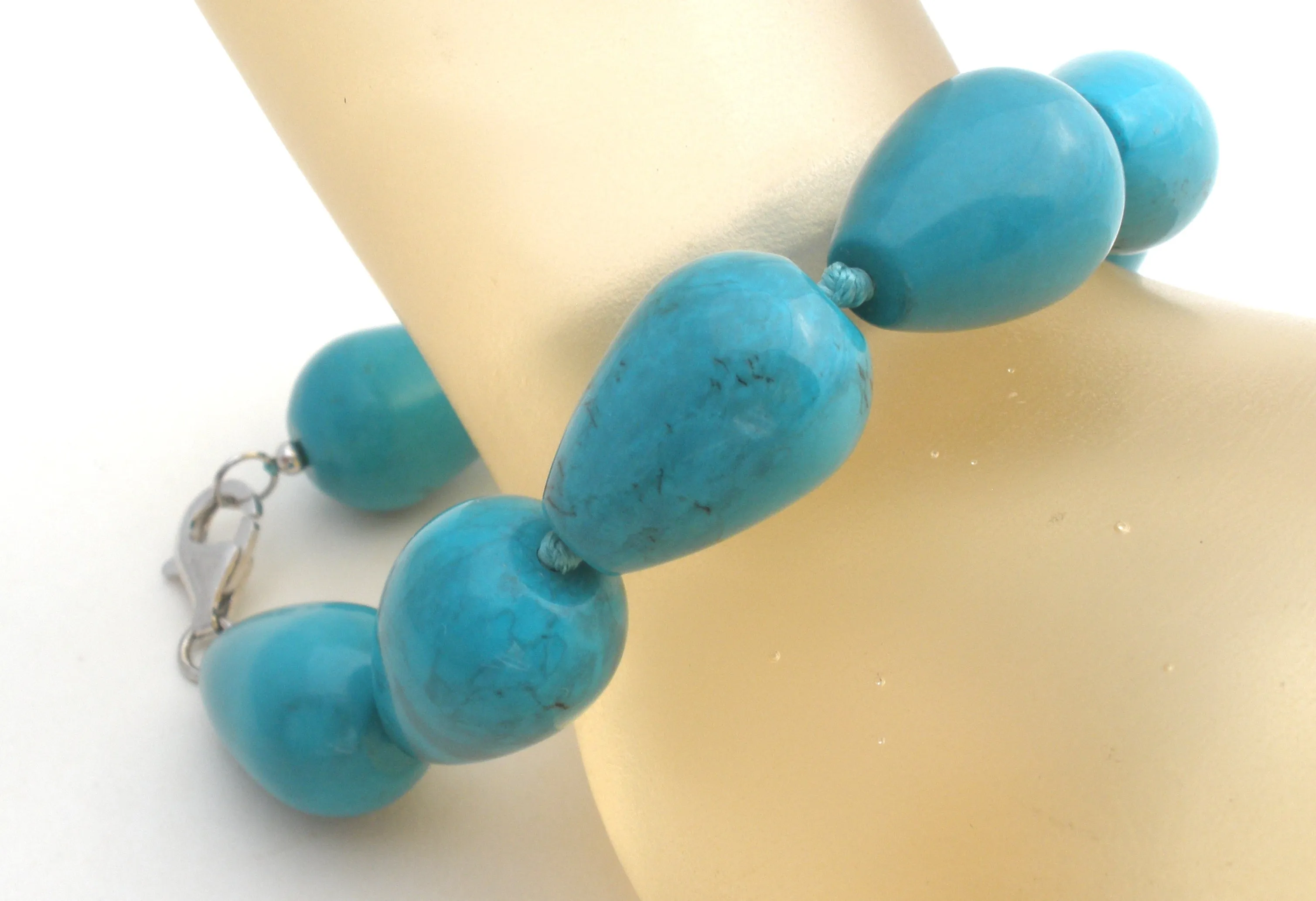 Turquoise Nugget Bead Bracelet BY TGGC